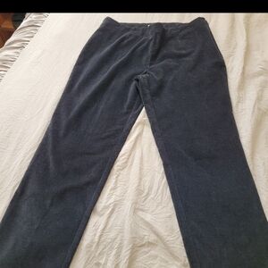 J. Jill Women's SZ 12 Black Corduroy Side Zip straight leg Pants stretch GUC